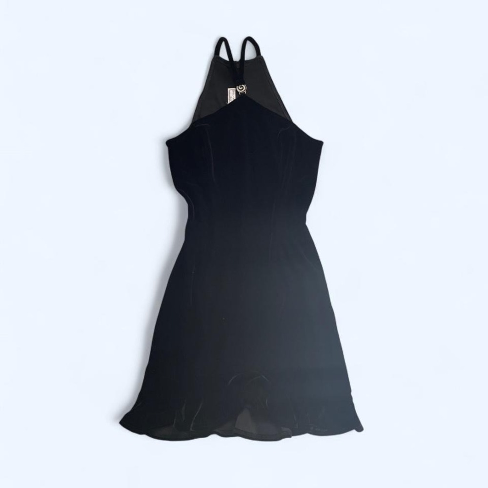 Vintage velvet black bodycon dress size  M by Jessica McClintock